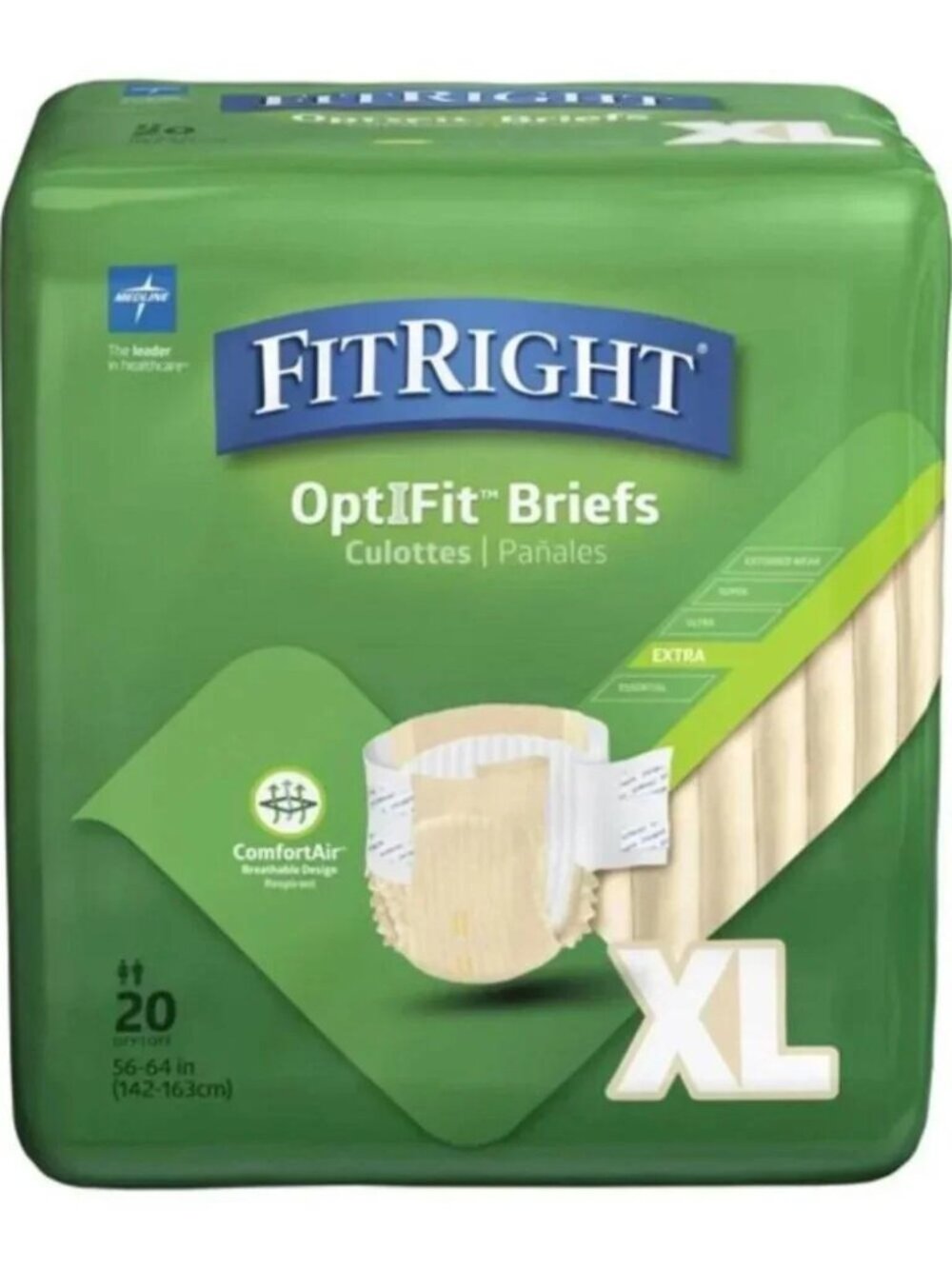 FitRight Briefs with Tabs, X-Large 20Ct